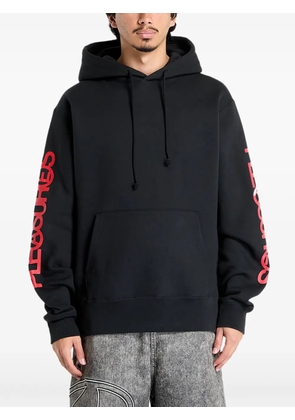 Pleasures Fanzine sleeve-logo hoodie - Black