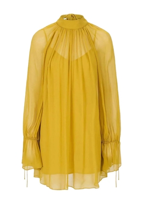 STAUD Roux rear tie fastening dress - Yellow