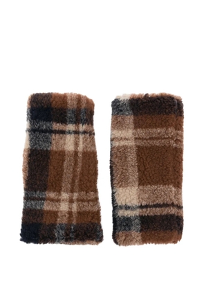 Alpo plaid gloves - Brown