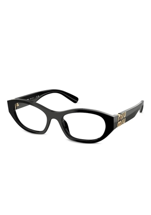 Miu Miu Eyewear logo-plaque glasses - Black