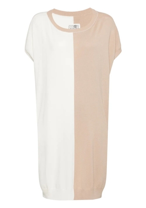 MM6 Maison Margiela two-tone knitted dress - Brown