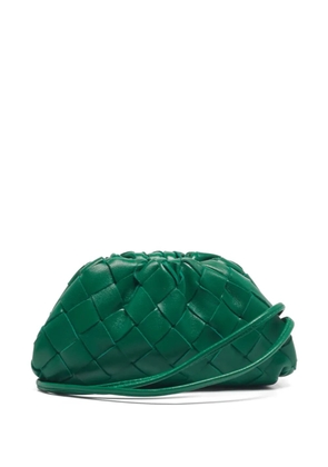 Bottega Veneta Pre-Owned The Pouch Intrecciato-leather clutch bag - Green