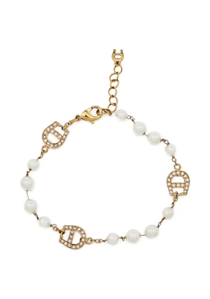 Aigner Vintage pearl-embellished logo bracelet - Gold