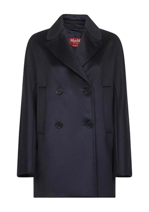 Max Mara lapel-collar coat - Blue