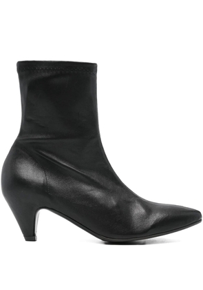 Del Carlo leather pointed-toe boots - Black