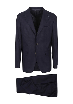 Eleventy single-breasted textured suit - Blue