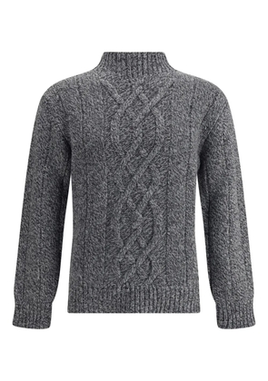 BROOKSFIELD cable-knit high-neck sweater - Grey