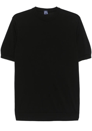 Fedeli fine-knit T-shirt - Black