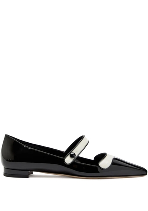 Manolo Blahnik Ganeusflat pointed strap pumps - Black