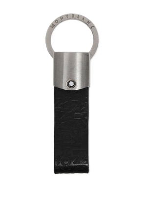 Montblanc embossed leather key chain - Black