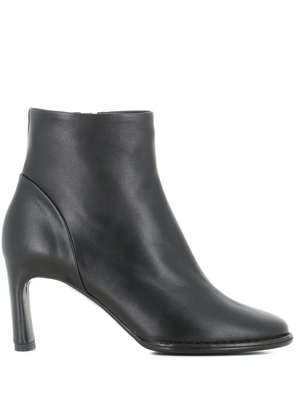 Del Carlo 75mm zip leather boots - Black