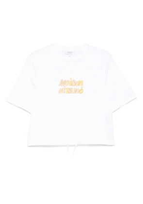 Maison Kitsuné embroidered-logo T-shirt - White