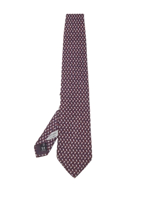 Valentino Garavani Pre-Owned geometric-pattern silk tie - Blue