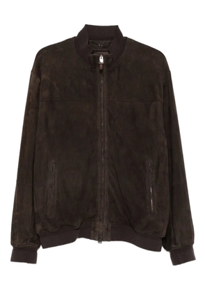 Canali suede bomber jacket - Brown
