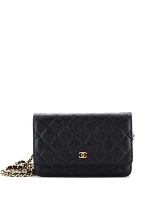 CHANEL Pre-Owned Wallet on Chain Quilted Caviar crossbody bag - Black