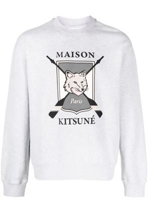 Maison Kitsuné logo-print cotton sweatshirt - Grey