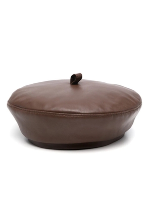 Ruslan Baginskiy leather beret - Brown