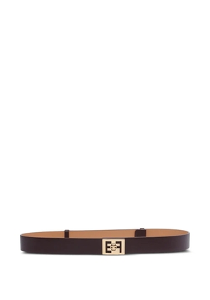 Elisabetta Franchi logo-plaque belt - Brown