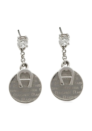 Aigner Vintage crystal drop earrings - Silver