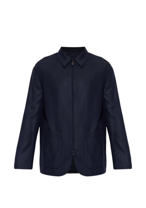 Giorgio Armani herringbone shirt jacket - Blue