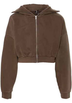 ENTIRE STUDIOS cropped hoodie - Brown
