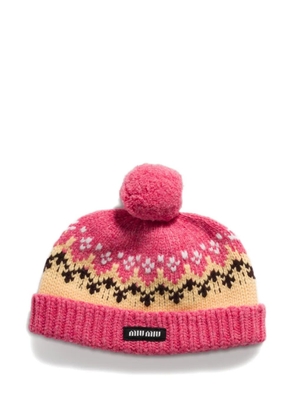 Miu Miu wool beanie hat - Pink