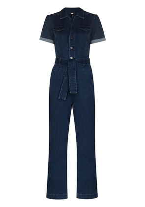 PAIGE Anessa short-sleeve denim jumpsuit - Blue