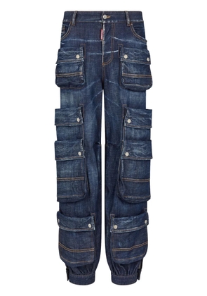 DSQUARED2 tapered cargo-pocket jeans - Blue