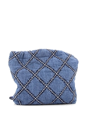 CHANEL Pre-Owned 22 Chain Quilted Stitched Denim Small hobo bag - Blue