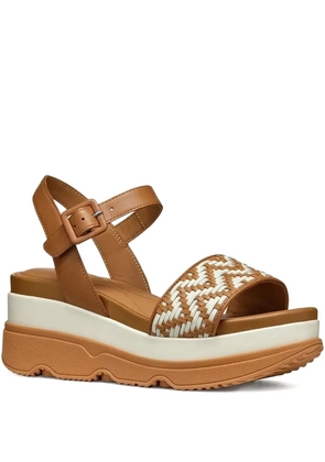 Geox 70mm Gardenia woven-leather sandals - Brown