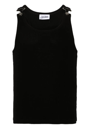 Jean Paul Gaultier ribbed-knit cotton tank top - Black