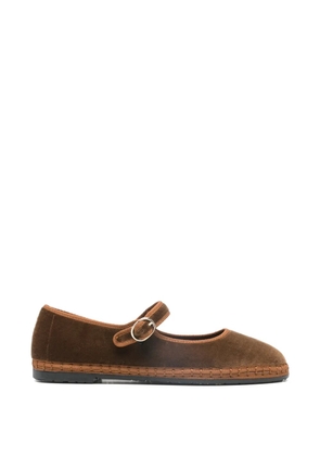 FLABELUS Yoki maryjane buckle flats - Brown
