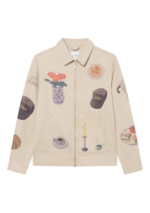 Les Deux Robert graphic-print shirt jacket - Neutrals