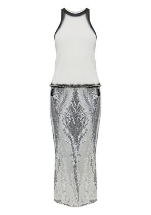 The Attico panelled midi dress - White