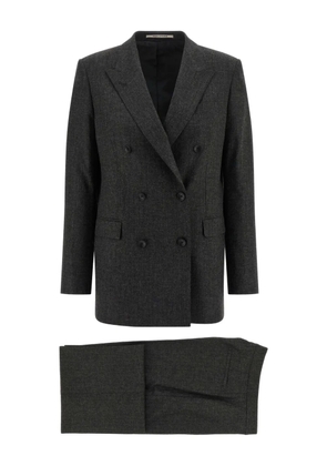 Tagliatore double-breasted sequin-appliqué suit - Grey