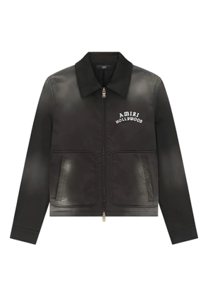 AMIRI logo-detail zip-up jacket - Black