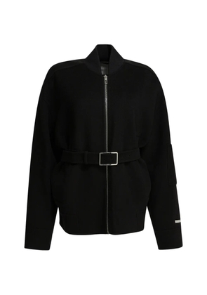 Sportmax belted zip-up jacket - Black