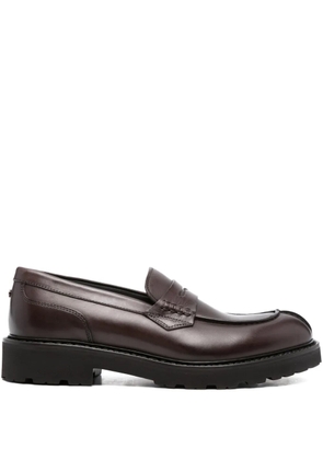 Canali penny leather loafers - Brown