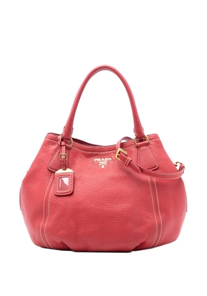 Prada Pre-Owned 2000-2025 Vitello Daino Open Convertible Tote satchel - Red