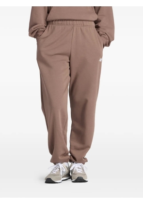 New Balance logo-embroidererd track pants - Brown