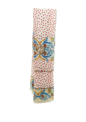 Dolce & Gabbana Pre-Owned 2024 Majolica polka-dot scarf - Neutrals