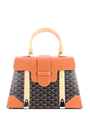 Goyard Pre-Owned Saigon Top Handle Bag Coated Canvas with Leather MM satchel - Brown