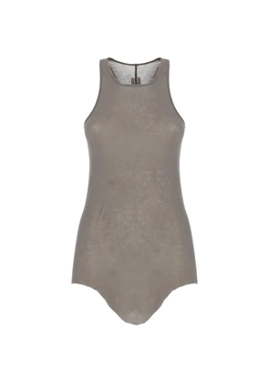 Rick Owens Temple Basic Rib Tank raw-hem top - Grey