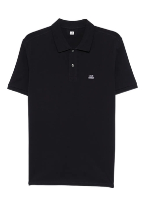C.P. Company button embroidered-logo polo shirt - Blue