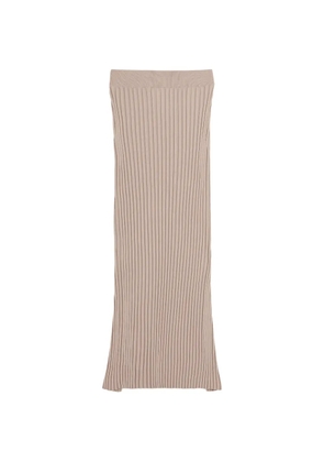 Tod's ribbed-knit midi skirt - Neutrals