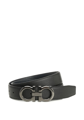 Ferragamo Gancini-buckle leather belt - Black