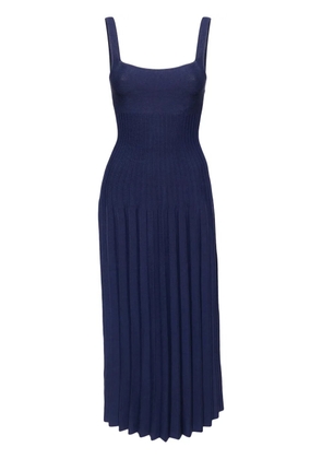 STAUD Ellison pleated midi dress - Blue