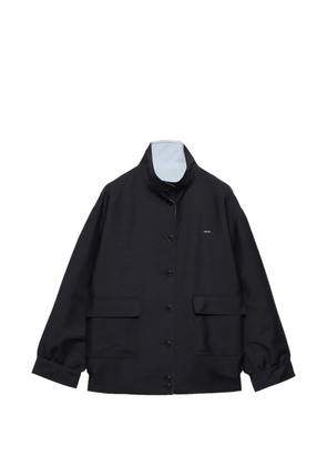 Prada kid-mohair and poplin jacket - Black