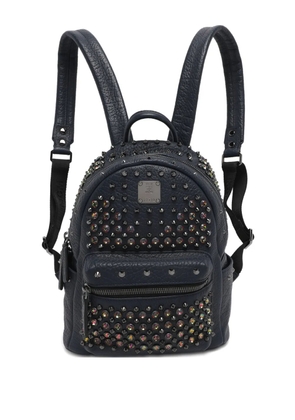 MCM Pre-Owned Stark studded leather backpack - Blue