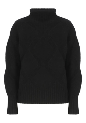 Kangra quilted roll-neck sweater - Black